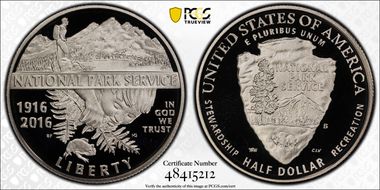 2016-S 50C 100th Anniv. Nat'l Parks PR69DCAM
