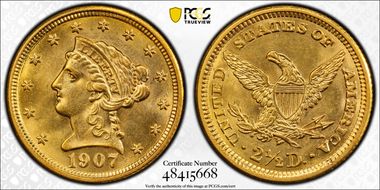1907 $2.50 MS63