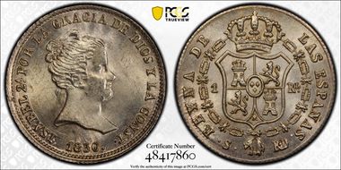 1850-S RD Real Calico-318 Sevilla MS64
