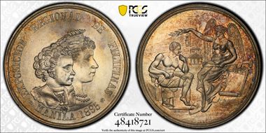 1895 Medal Honeycutt-37a Basso-714a Ag MS61