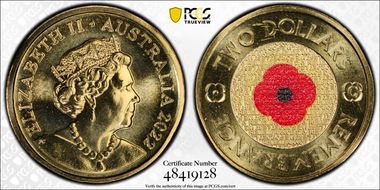 2022-C $2 Remembrance Day Colorized MS69