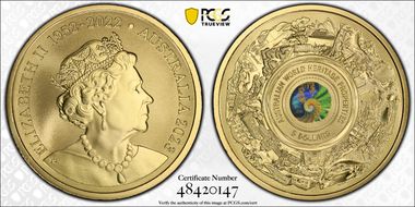 2023 $5 Australian World Heritage Colorized MS68