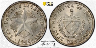 1948 10C KM-A12  Ag MS64