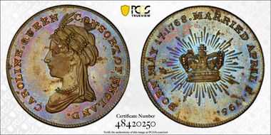 1795 Medal BHM-399 Brass Royal Marriage MS63