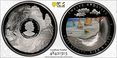 2023 $5 Twelve Apostles Domed Colorized PR69DCAM