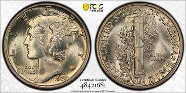 1929-S 10C MS65FB