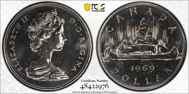 1969 $1 Voyageur Ni PL66