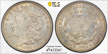 1921 $1 Morgan MS61