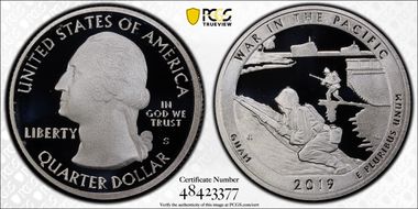 2019-S 25C War in the Pacific NP - Silver PR69DCAM
