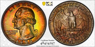 1958-D 25C MS66