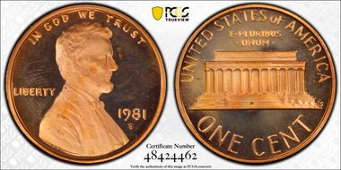 1981-S 1C Type 1 PR67DCAM