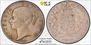 1847 Crown S-3882 Young Head AU50