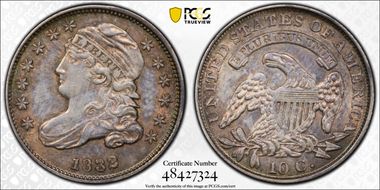 1832 10C AU58