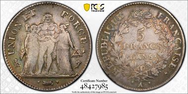 AN 5-A (1796) 5 Fr Gad-563 VF25