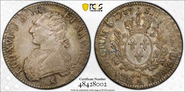 1789-A Ecu Gad-356 Dot, 2nd Sem. AU55