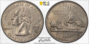 2000-P 25C Virginia AU53
