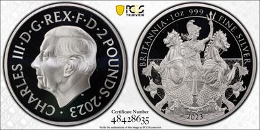 2023 £2 Britannia Charles III Effigy PR69DCAM