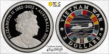 2023-C $2 Vietnam War Colorized  Ag PR69DCAM
