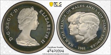 1981 25p S-LL4 Charles & Diana Ag PR68DCAM