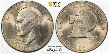 1976 $1 Type 2 MS62