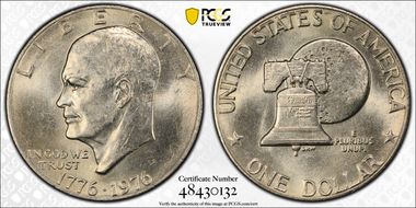 1976 $1 Type 2 AU58