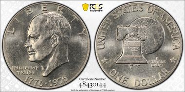 1976 $1 Type 2 AU58