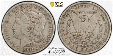 1892-CC $1 VG10
