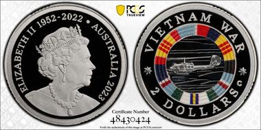 2023-C $2 Vietnam War Colorized  Ag PR69DCAM