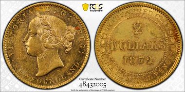 1872 $2 AU55
