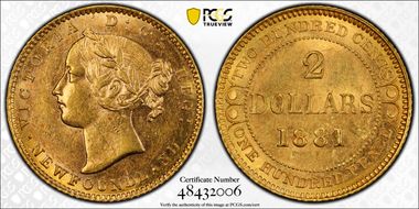 1881 $2 AU58