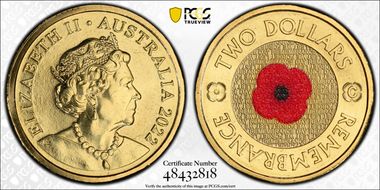 2022-C $2 Remembrance Day Colorized MS69