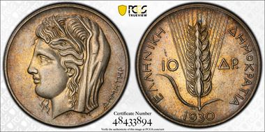 1930 10 Dr KM-72  Ag AU58