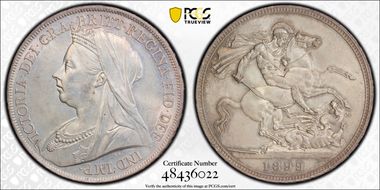 1899 Crown S-3937 LXIII Edge MS62