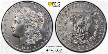 2021-S $1 Morgan Dollar 100th Anniversary MS69