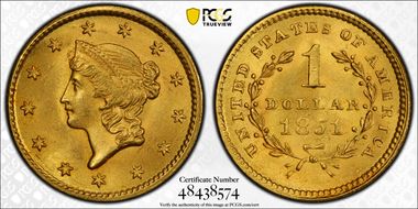 1851 G$1 MS65