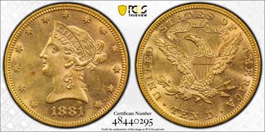 1881 $10 MS61