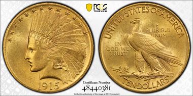 1915 $10 MS62