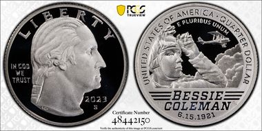 2023-S 25C Bessie Coleman-Silver First Strike PR70DCAM