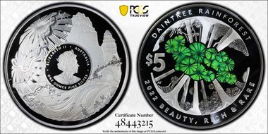 2022 $5 Daintree Rainforest Colorized PR70DCAM