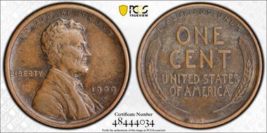 1909-S VDB 1C XF40BN