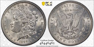 1889 $1 AU58