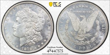 1878 7/8TF $1 Strong MS63