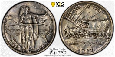 1926-S 50C Oregon AU58