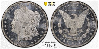 1881 $1 MS63DMPL