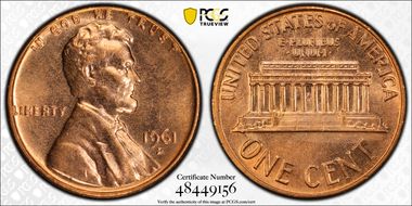 1961-D 1C D/Horiz D, FS-501 MS65RD