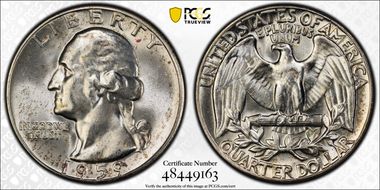 1959 25C Type B Reverse, FS-901 MS65
