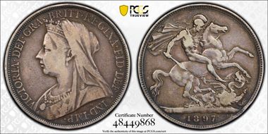 1897 Crown S-3937 LXI Edge VF35