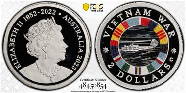 2023-C $2 Vietnam War Colorized  Ag PR69DCAM