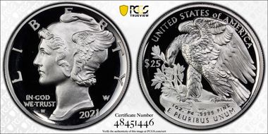 2021-W $25 Palladium PR69DCAM
