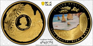 2023 $100 Twelve Apostles Au PR70DCAM